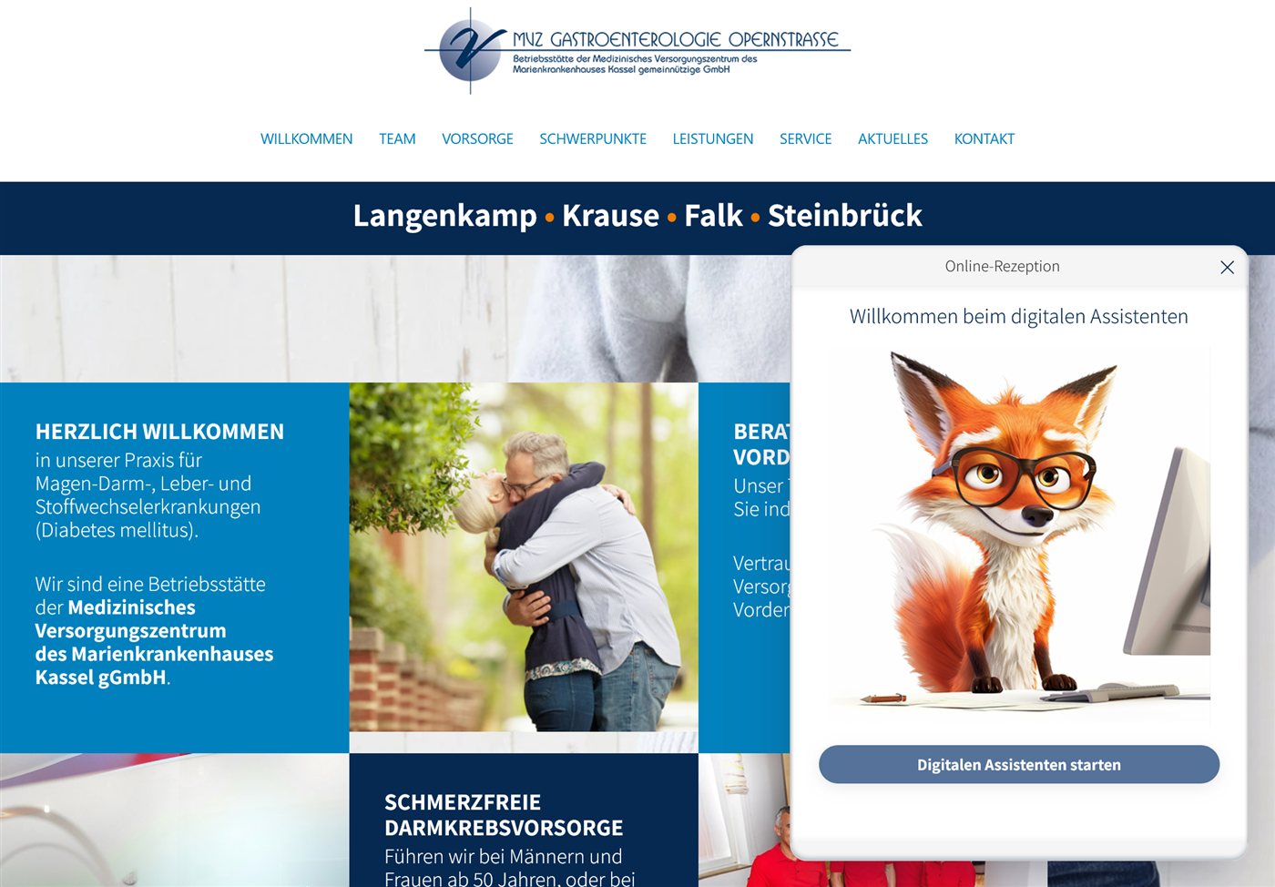 Webdesign-Referenz: MVZ Gastroenterologie Opernstraße