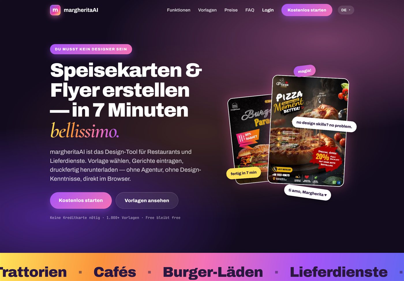 Webdesign-Referenz: margheritaAI
