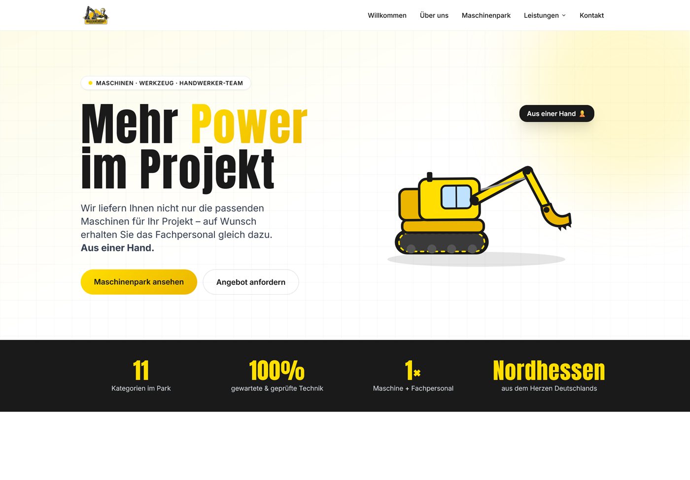 Webdesign-Referenz: Maschinenkraft