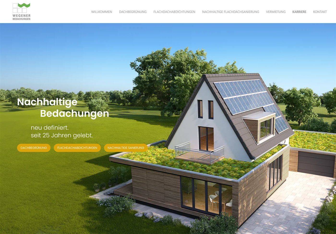 Webdesign-Referenz: Wegener Bedachungen
