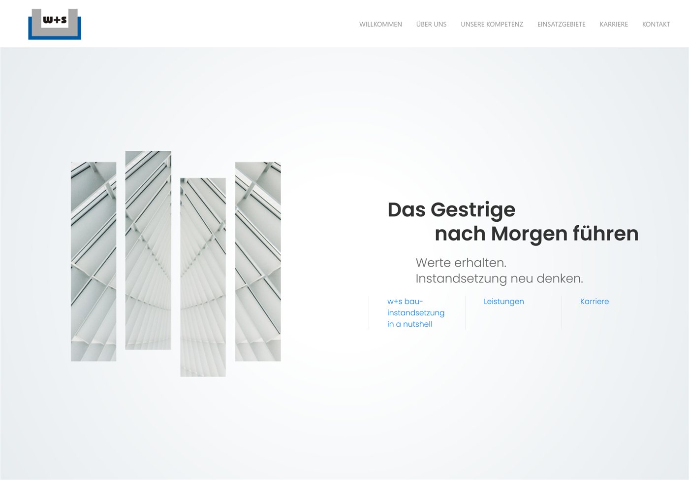 Webdesign-Referenz: W+S Bau Instandsetzung