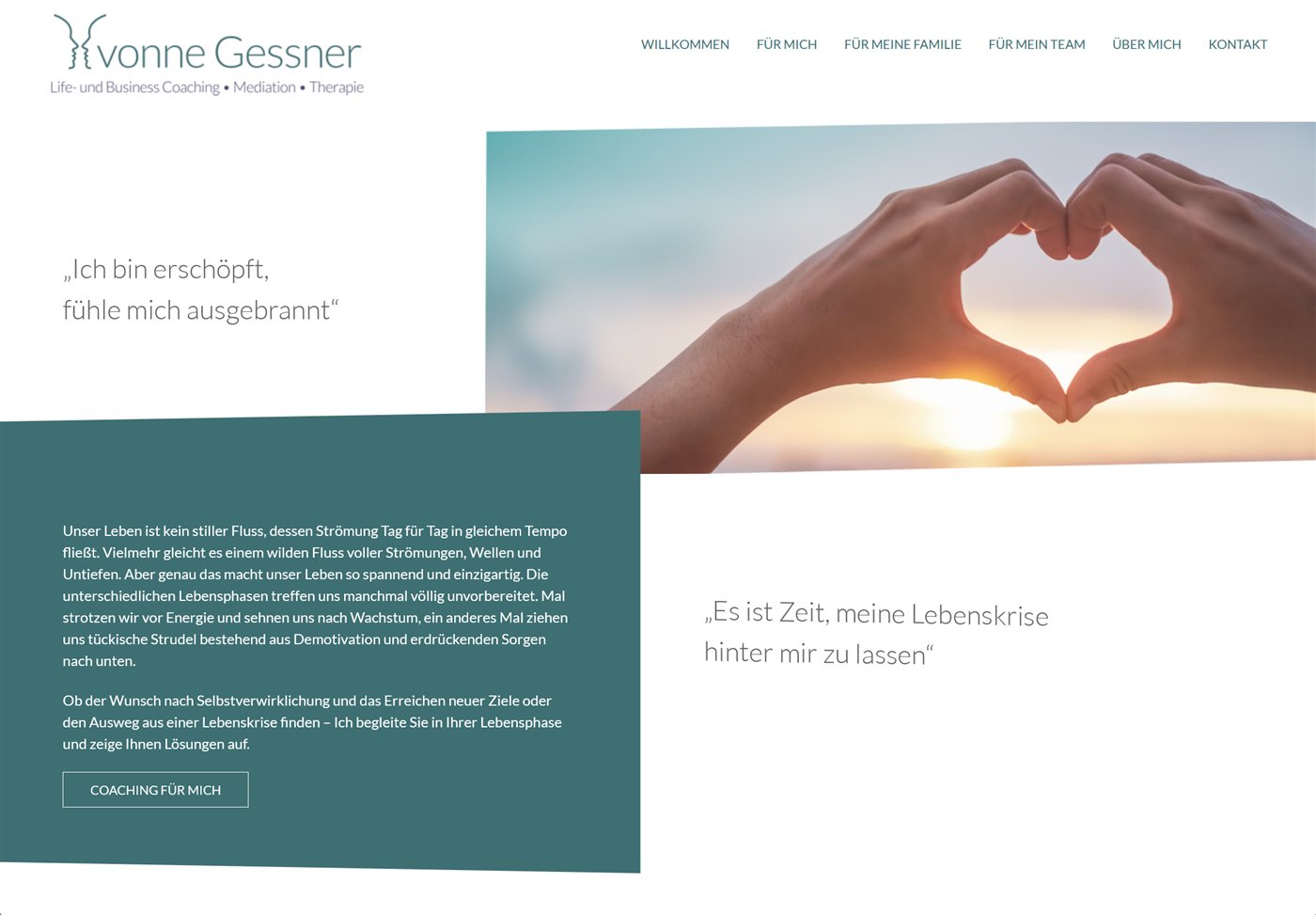 Webdesign-Referenz: Yvonne Gessner Coaching